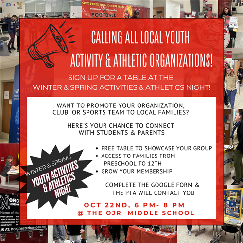 Youth Activities & Athletics Night- Reserve a table