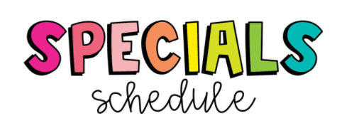 Specials Schedule 