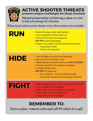 Run Hide Fight Flyer 